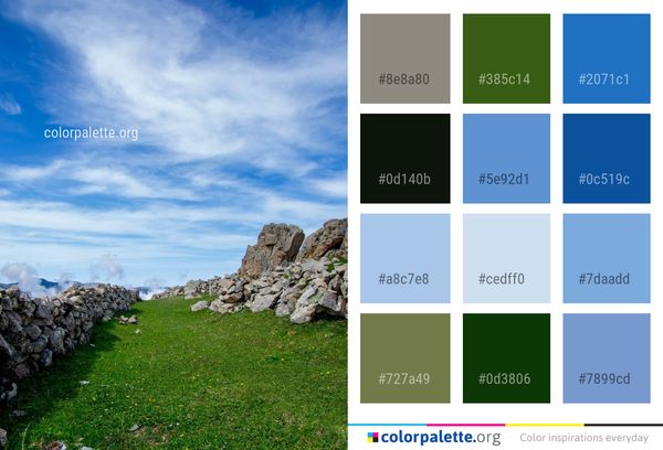 Sky Cloud Rock Color Palette