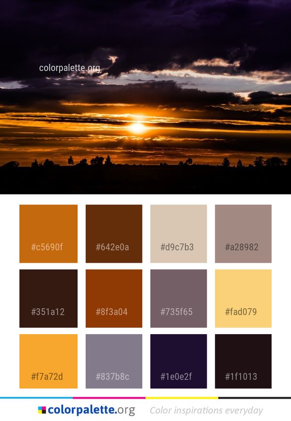 Sky Horizon Afterglow Color Palette