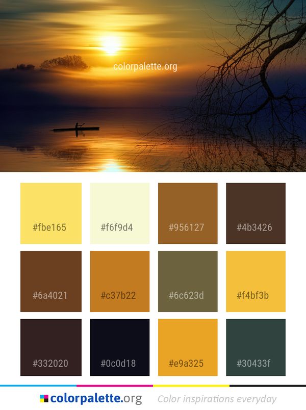 Sky Sunrise Reflection Color Palette