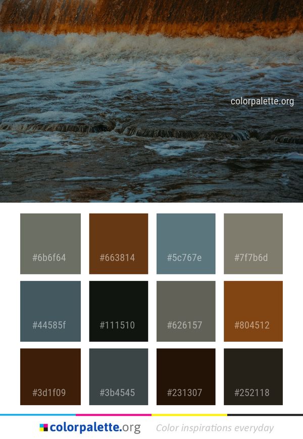 Water Wave River Color Palette
