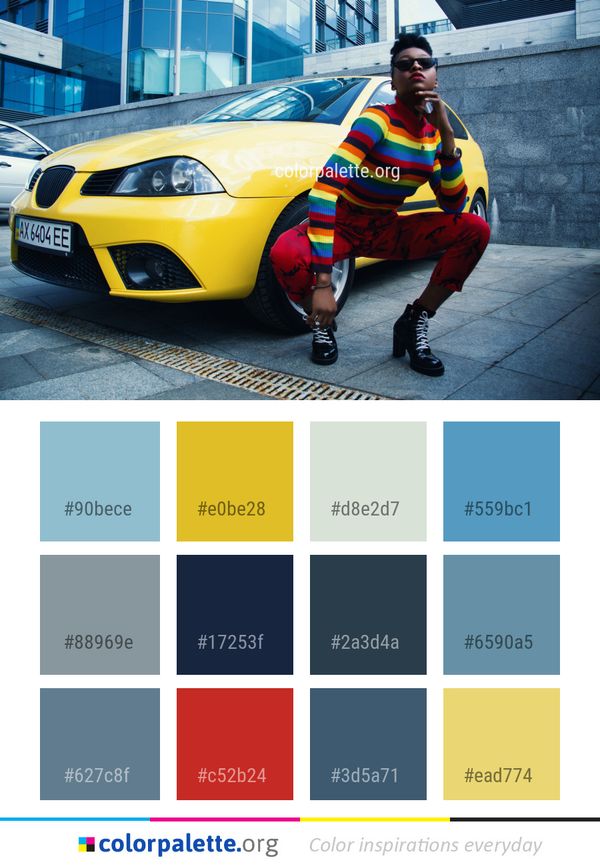 Car Blue Motor Vehicle Color Palette