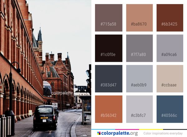 Car Building Landmark Color Palette