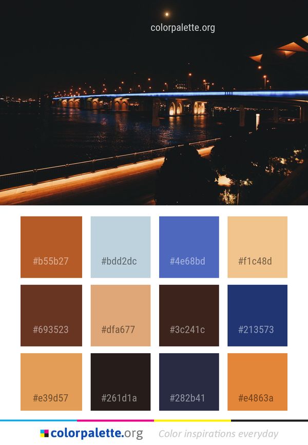 Reflection Night Water Color Palette