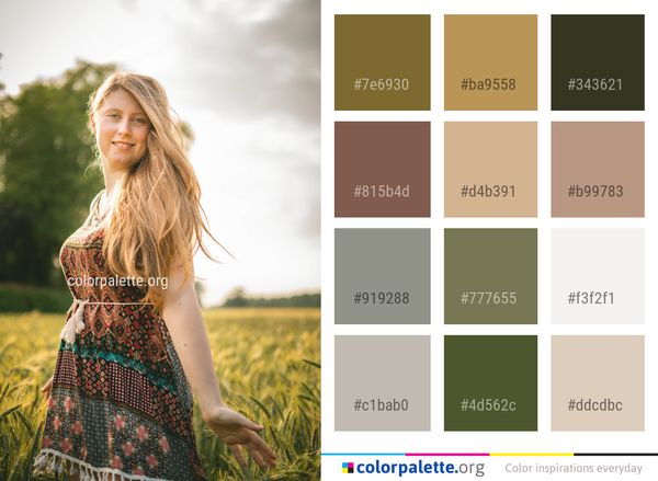 Hair Beauty Human Color Color Palette