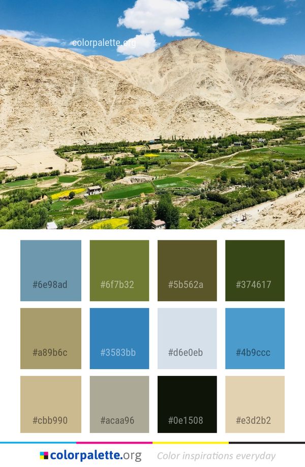 Mountainous Landforms Sky Mountain Color Palette