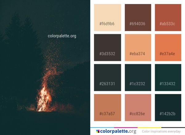 Nature Geological Phenomenon Water Color Palette