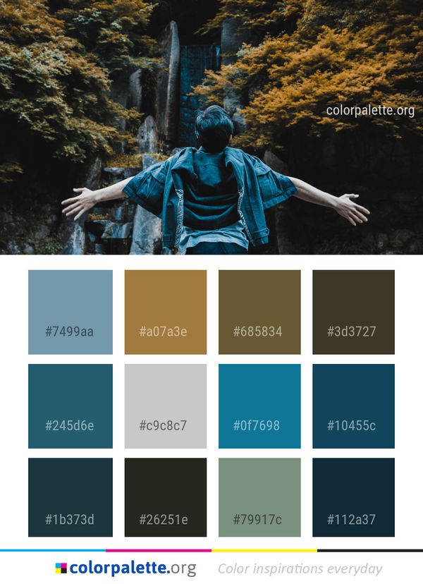 Nature Tree Water Color Palette