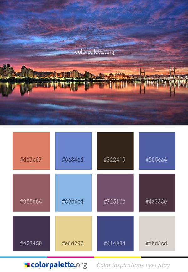 Reflection Sky Nature Color Palette