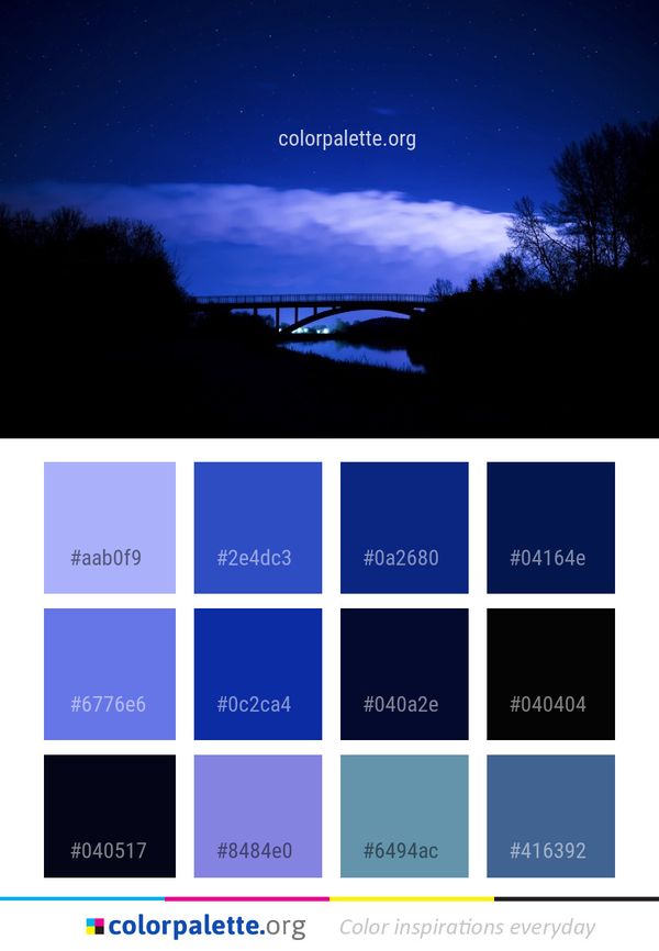 Sky Nature Night Color Palette