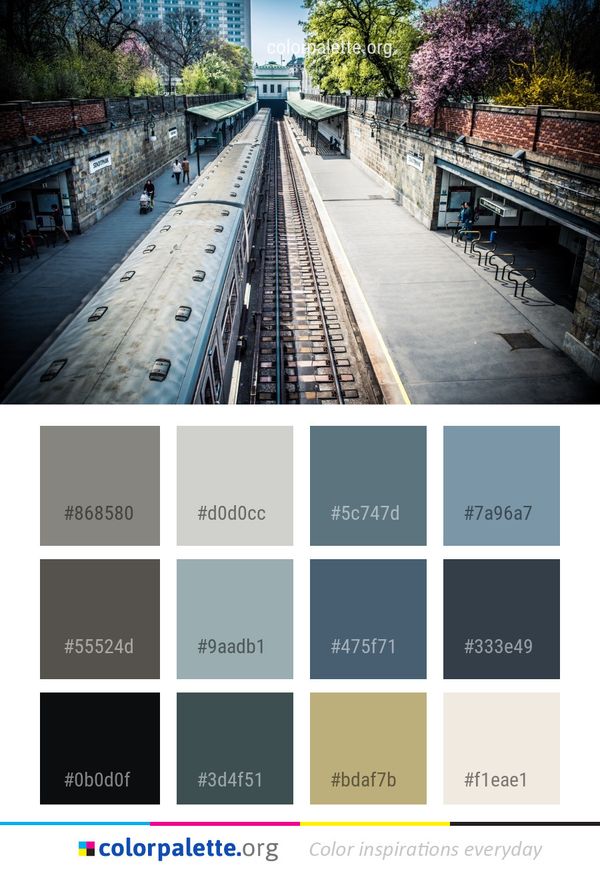 Track Transport Urban Area Color Palette