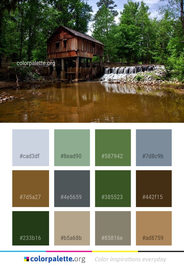 Water Nature Reflection Color Palette