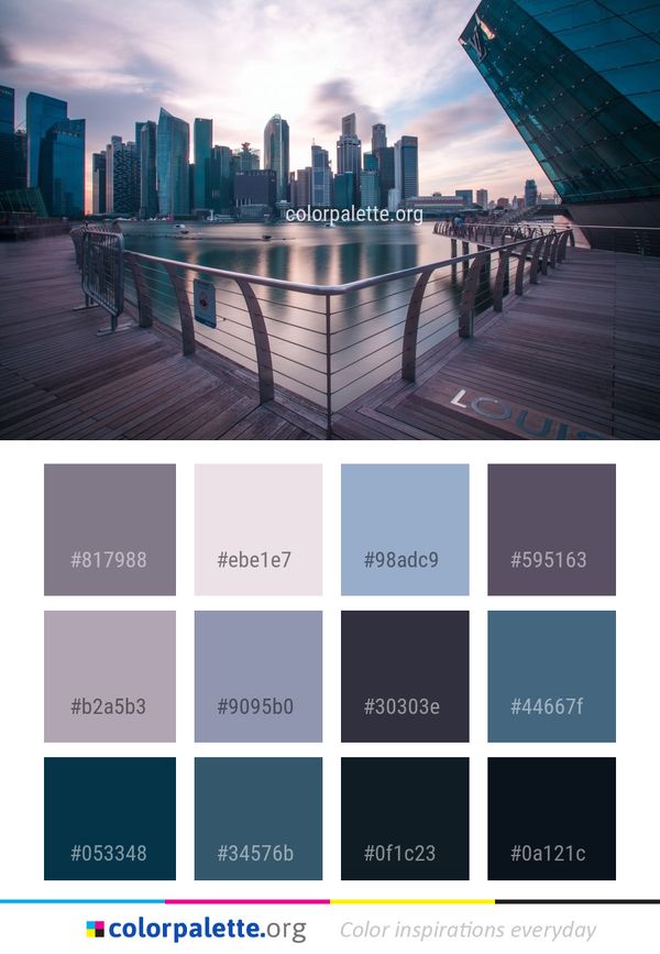 Cityscape Reflection Sky Color Palette