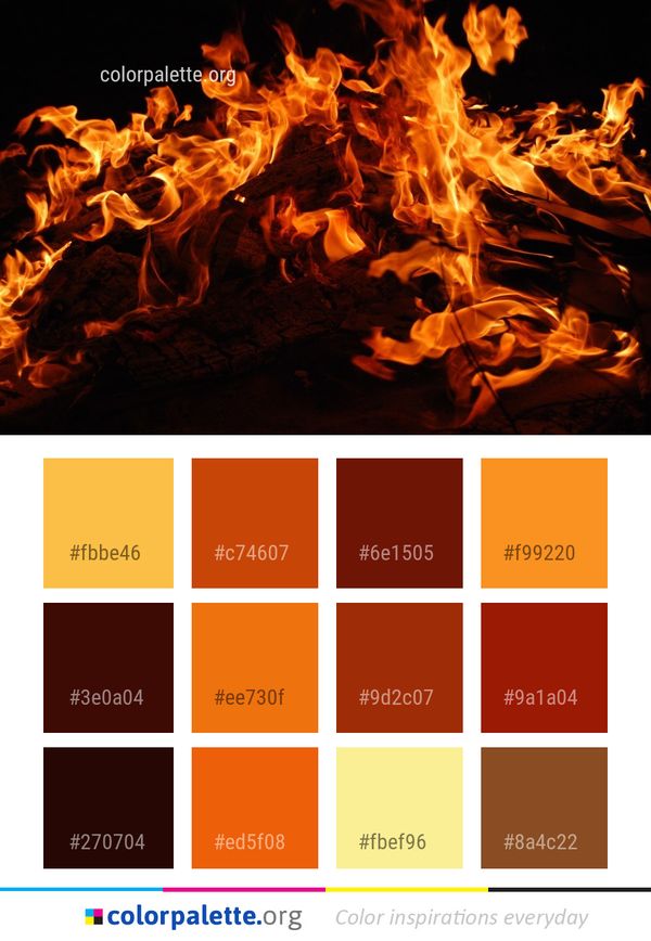 Fire Flame Heat Color Palette