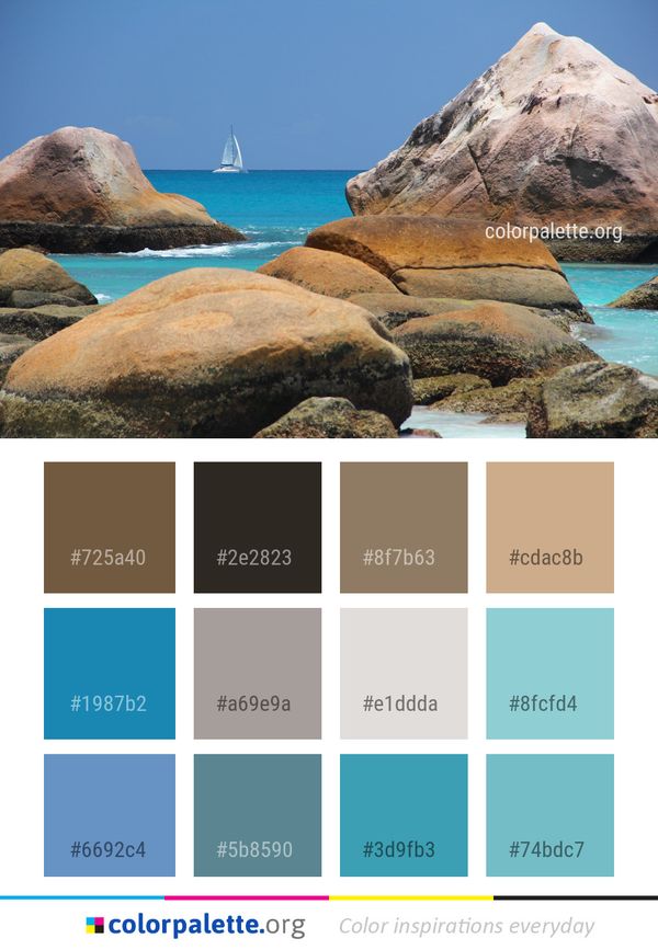 Sea Rock Coast Color Palette