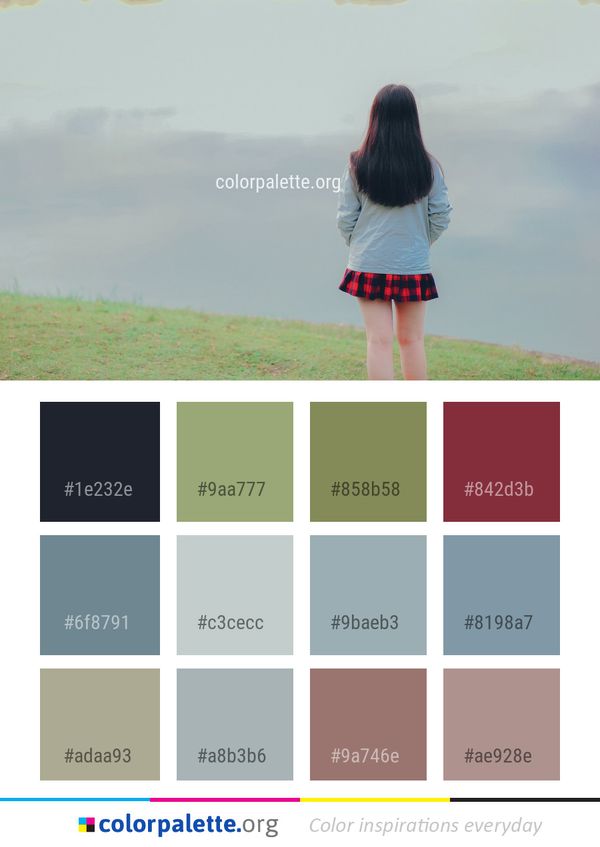 Sky Grassland Girl Color Palette