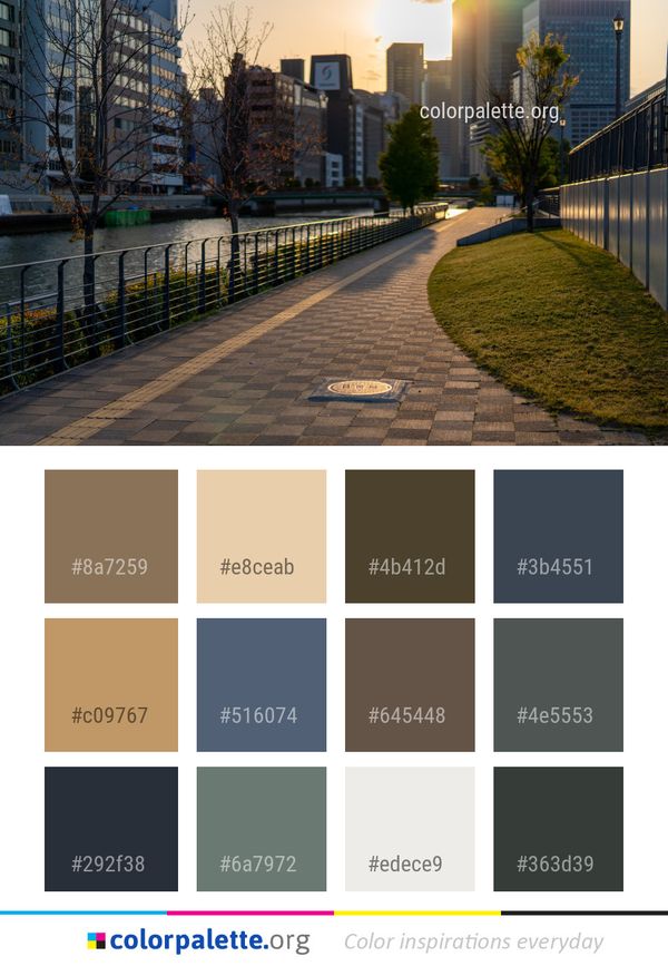 Urban Area Metropolitan City Color Palette