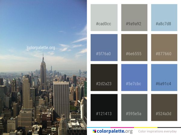 Metropolitan Area City Skyline Color Palette