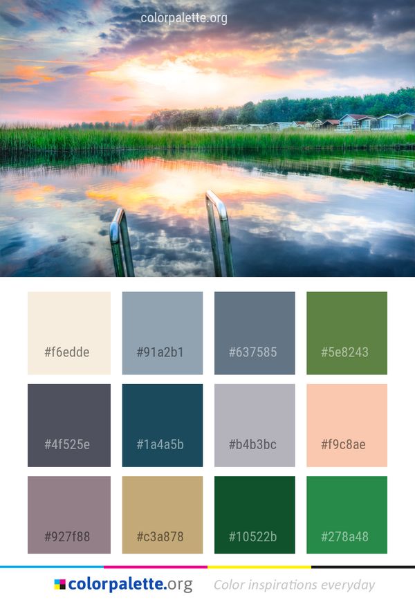 Reflection Nature Water Color Palette