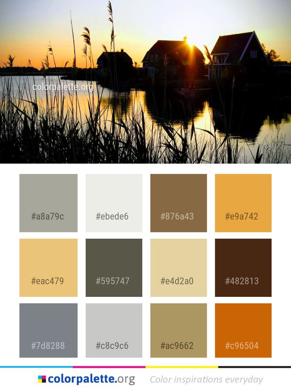 Reflection Water Sunset Color Palette
