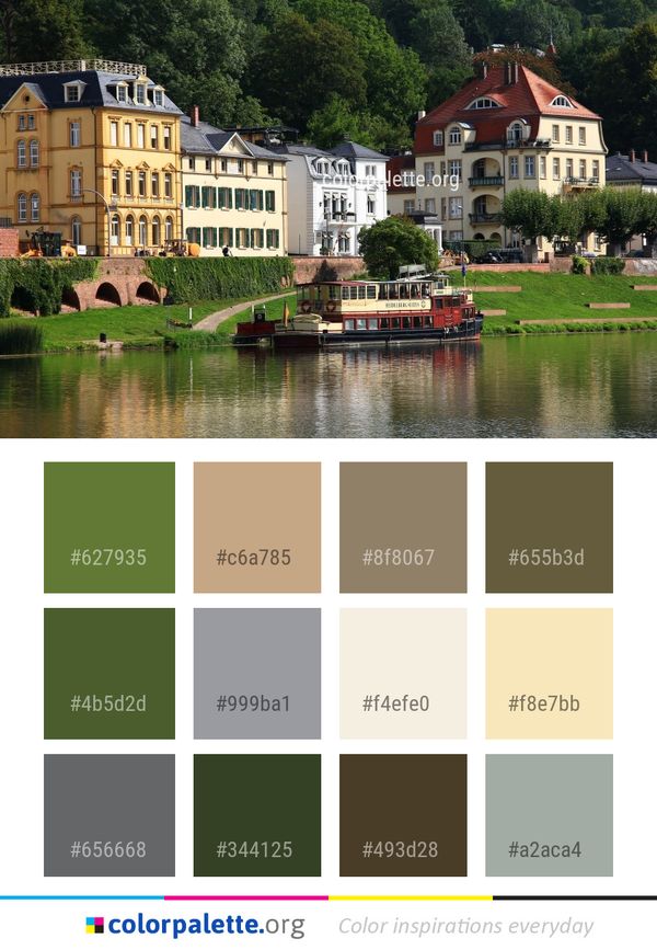 Waterway Water Reflection Color Palette
