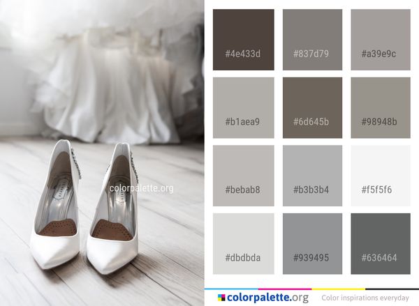 White Footwear Photograph Color Palette