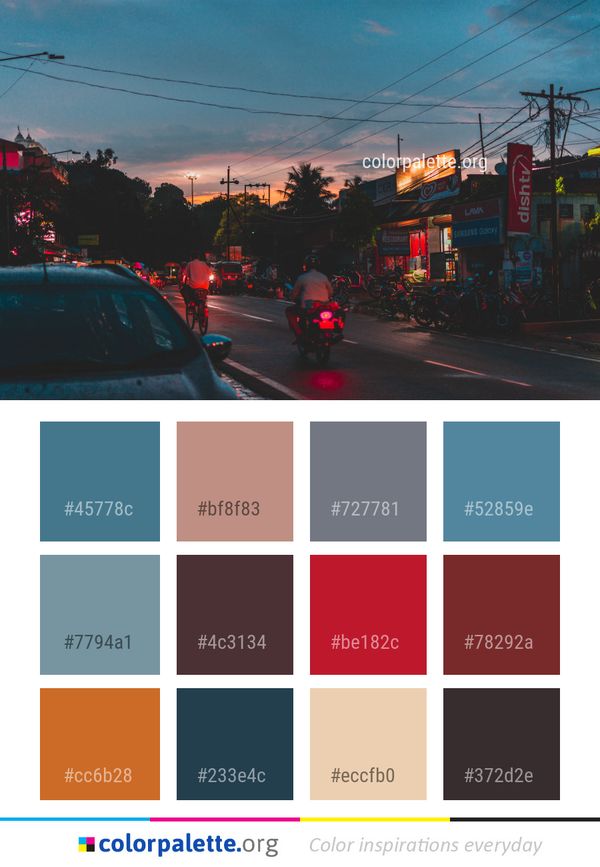 Car Sky Urban Area Color Palette