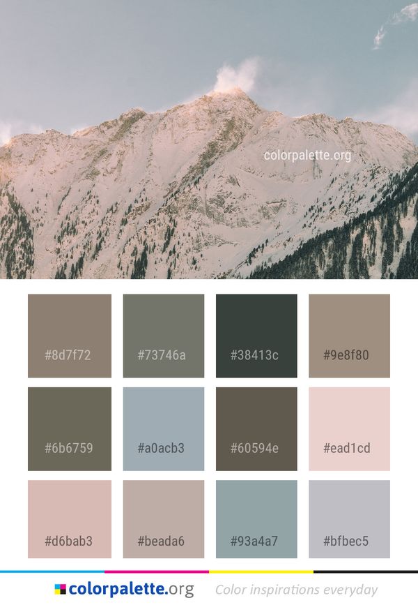 Mountainous Landforms Mountain Sky Color Palette