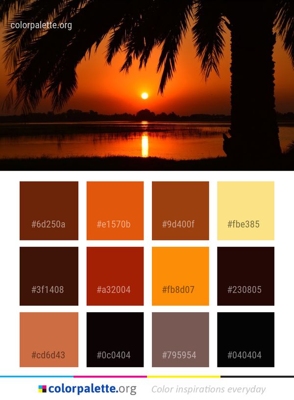 Reflection Sunset Sky Color Palette