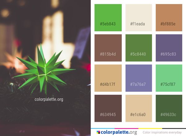 Green Leaf Computer Wallpaper Color Palette