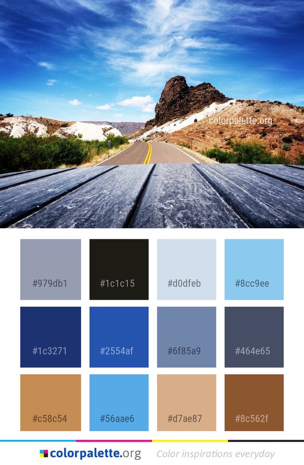 Road Sky Cloud Color Palette