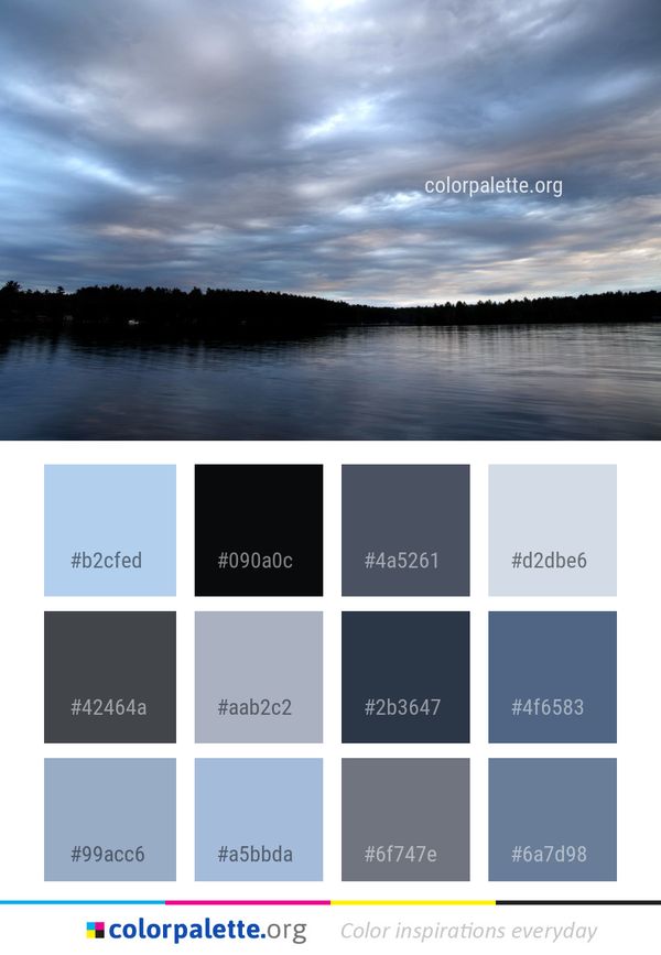 Sky Reflection Water Color Palette