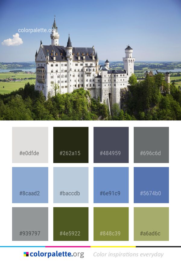 Ch??teau Landmark Sky Color Palette
