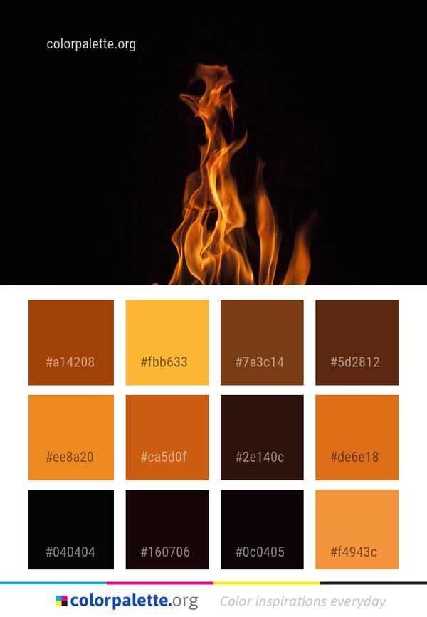 Flame Fire Heat Color Palette