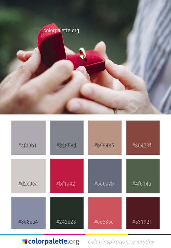 Hand Nail Finger Color Palette