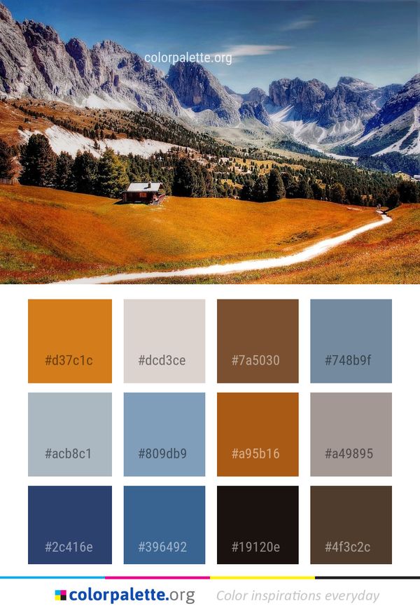 Mountainous Landforms Nature Mountain Range Color Palette
