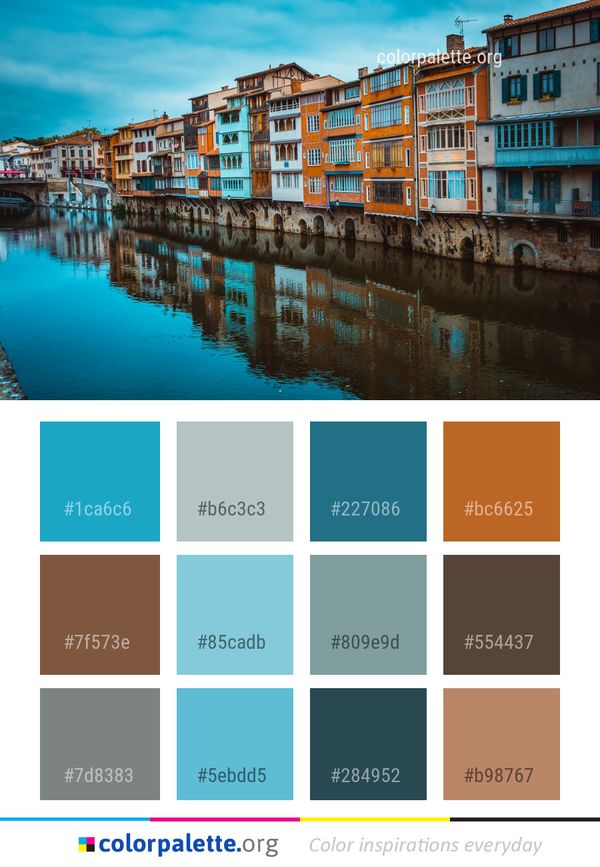 Reflection Waterway Water Color Palette