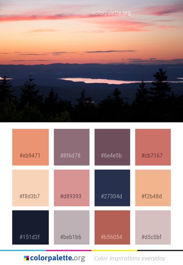 Sky Sunset Afterglow Color Palette