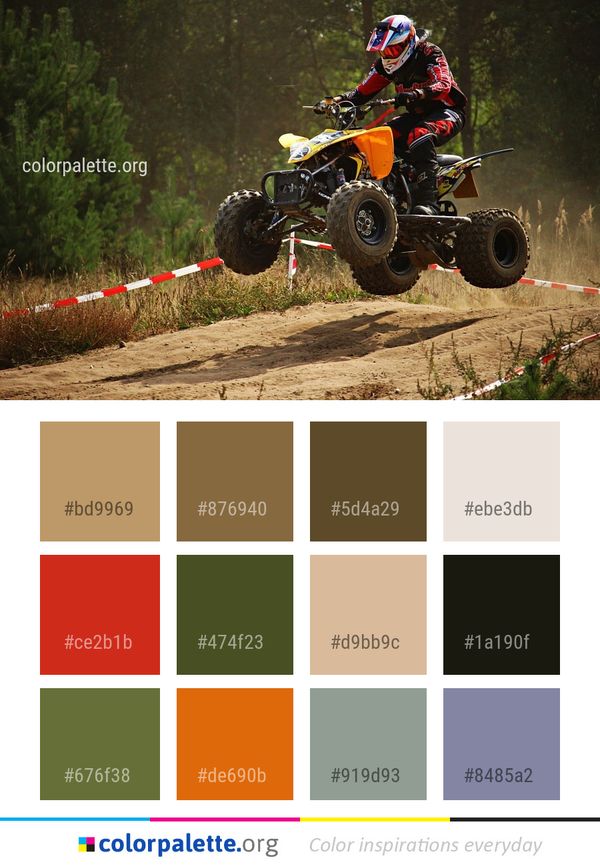 All Terrain Vehicle Off Roading Soil Color Palette
