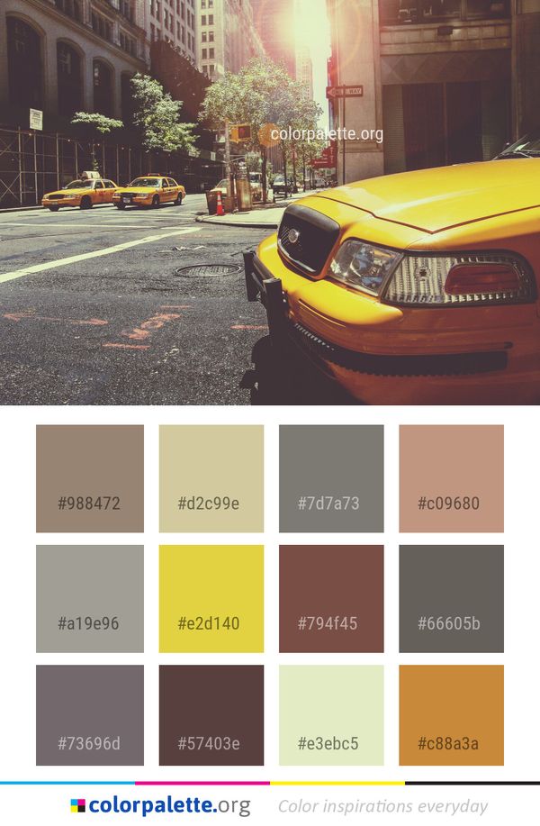 Car Yellow Motor Vehicle Color Palette