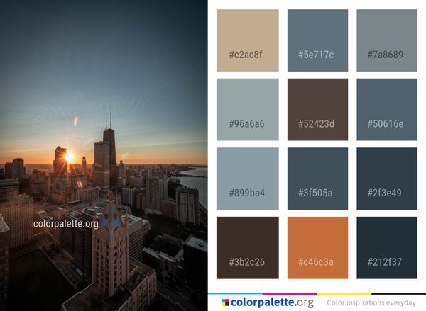Cityscape Skyline Skyscraper Color Palette