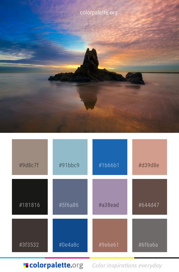 Sky Sea Reflection Color Palette