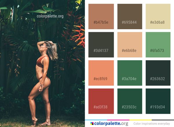 Beauty Model Girl Color Palette