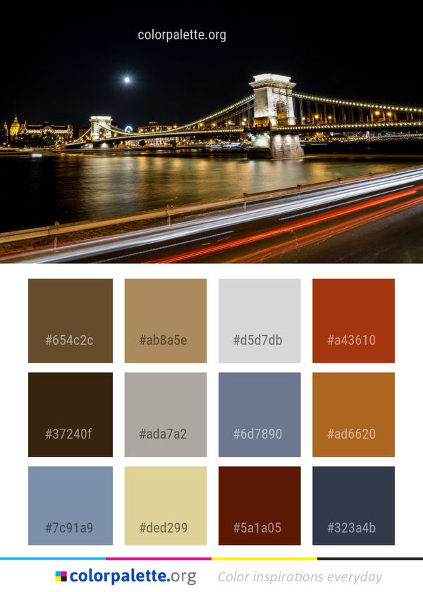 Bridge Night Landmark Color Palette