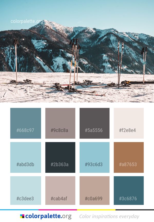 Mountainous Landforms Mountain Sky Color Palette