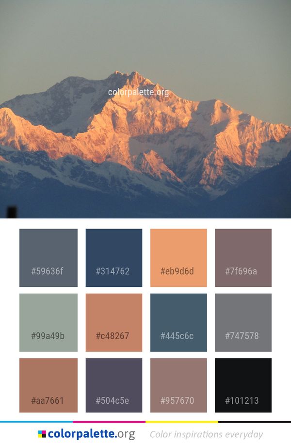 Mountainous Landforms Mountain Sky Color Palette