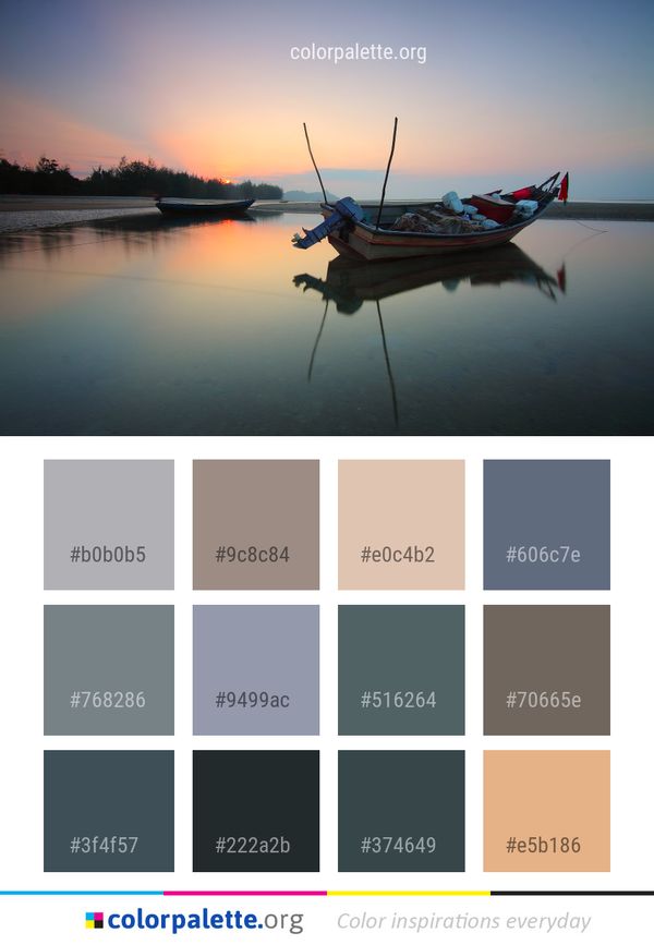 Reflection Water Sky Color Palette