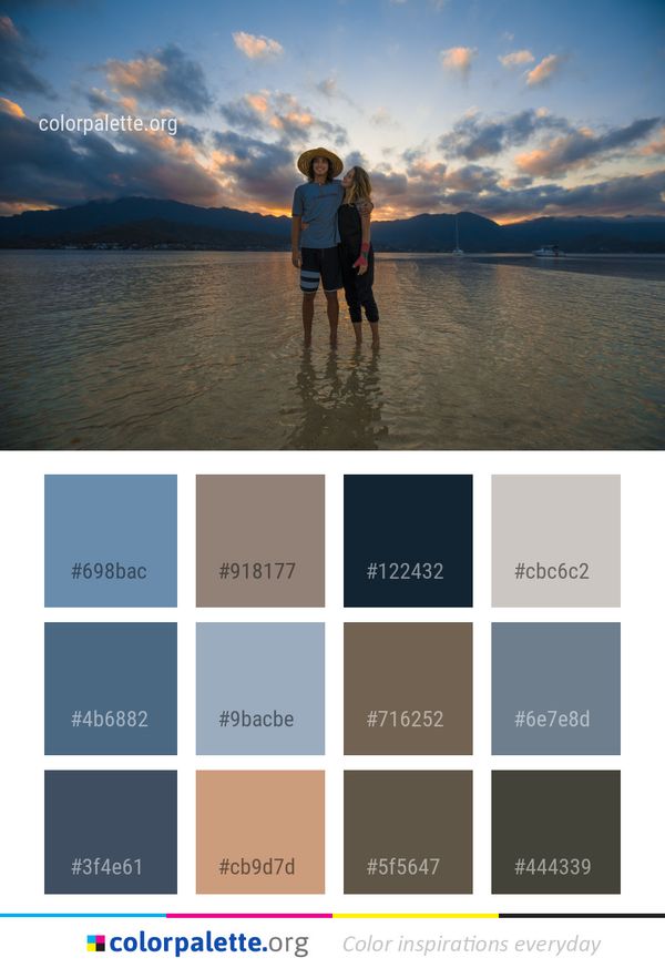 Sky Cloud Water Color Palette