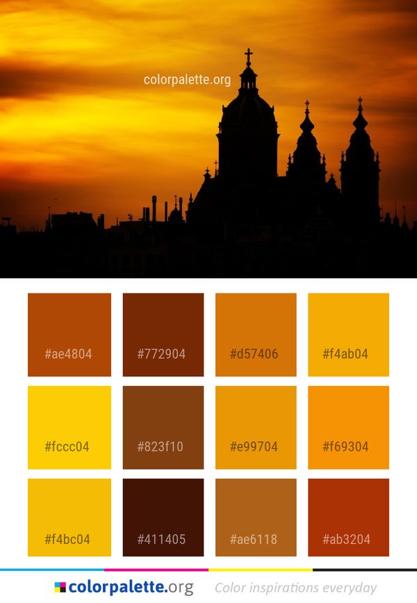 Sky Landmark Sunset Color Palette