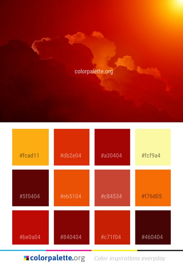 Sky Red Cloud Color Palette