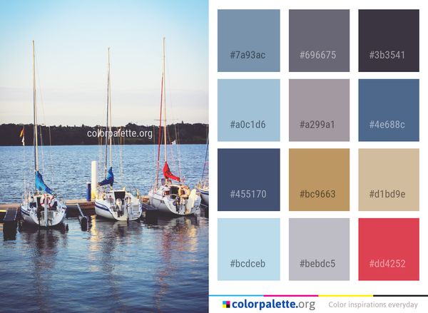 Water Body Of Sea Color Palette
